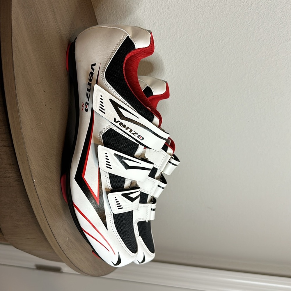 Venzo clip-in stationary spinning/cycling bike shoes size men’s us 11 delta - Picture 4 of 10